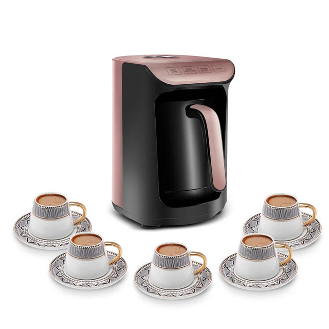Cafetière à café turc Karaca Hatır Köz Milky, 535 W, or rose