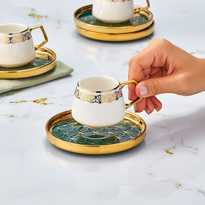 Karaca Verde koffieservies voor 6 personen, 100 ml