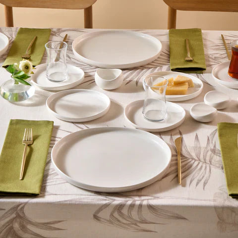 Karaca Bone China Olla 28 Parça 6 Kişilik Kahvaltı Seti, Beyaz