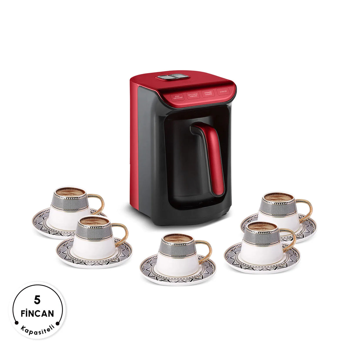 Karaca Hatır Köz Türk Kahve Makinesi Cherry Red