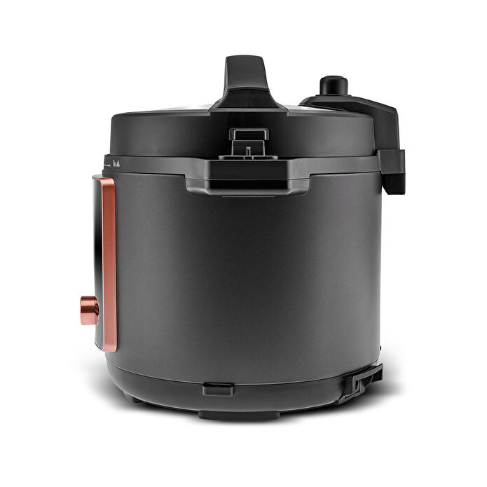 Karaca Cooker 2 in 1 Çok Amaçlı Basınçlı Pişirici Akıllı Elektrikli Düdüklü Tencere ve Airfryer Matte Black 6L