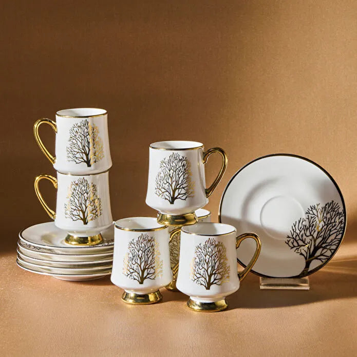 Karaca Afra 6-Persoons Kaffeetassenset 90 ml