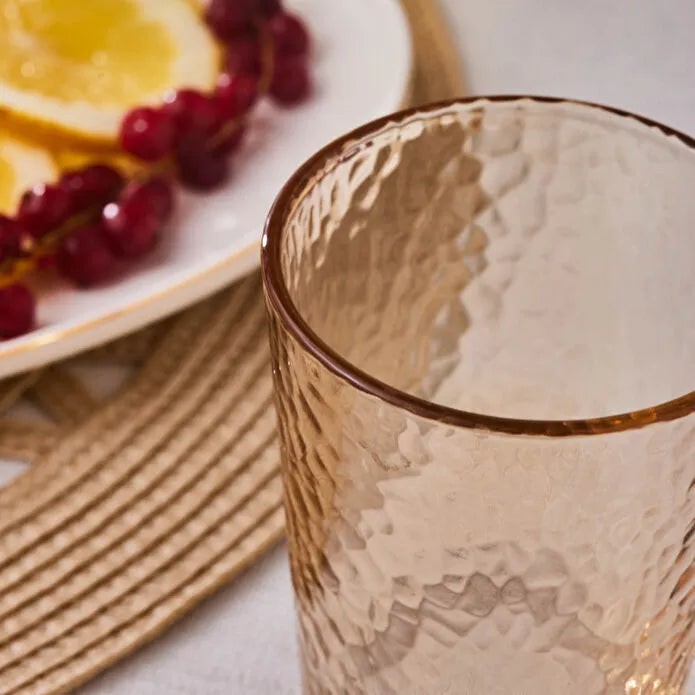 Karaca Luminous 7 Parça Cam Sürahi ve Bardak Seti Amber