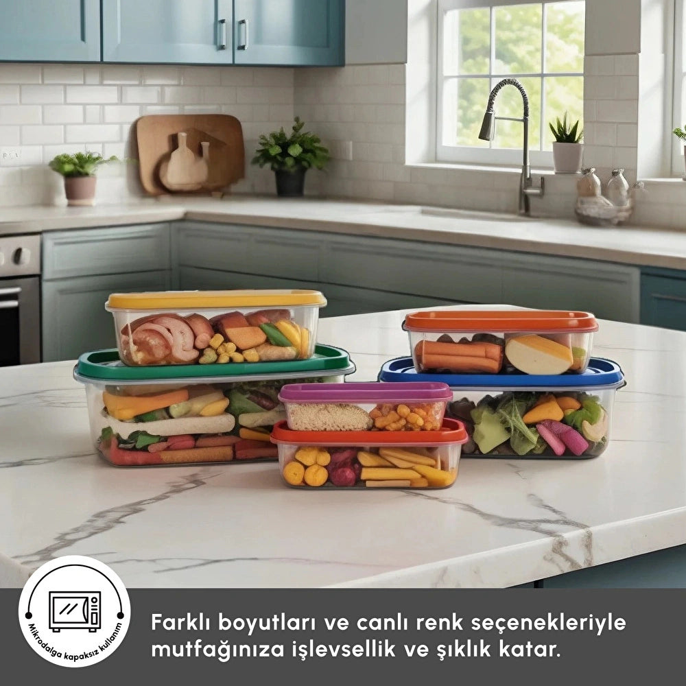 Karaca Roxy set van 6 opbergbakjes, gekleurd