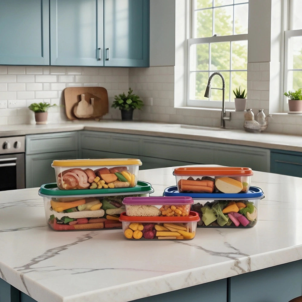 Karaca Roxy set van 6 opbergbakjes, gekleurd