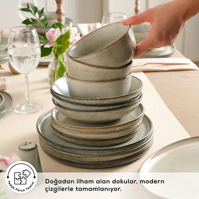 Karaca Earth Collection Skal 55 Parça 12 Kişilik Yemek Takımı