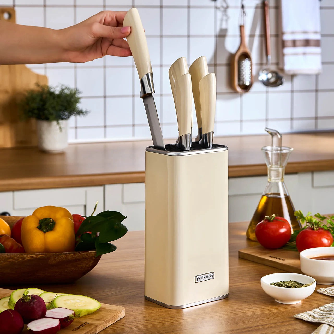 Karaca Mastersharp Messerset, weiß