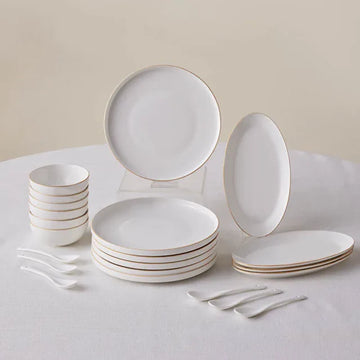 Karaca Forever Bone Fika 22 Parça 6 Kişilik Altın Kahvaltı Takımı