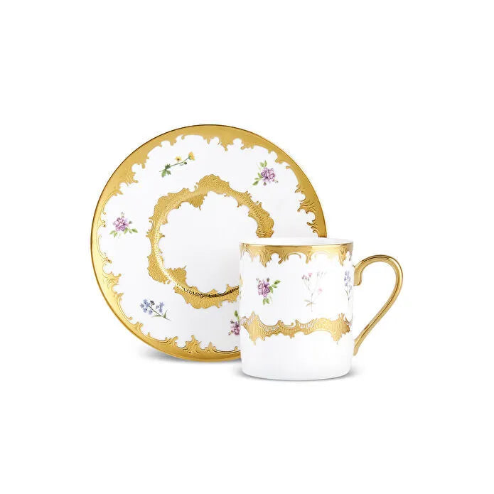 Karaca Bihter Kaffeetassen-Set für 6 Personen, 90 ml