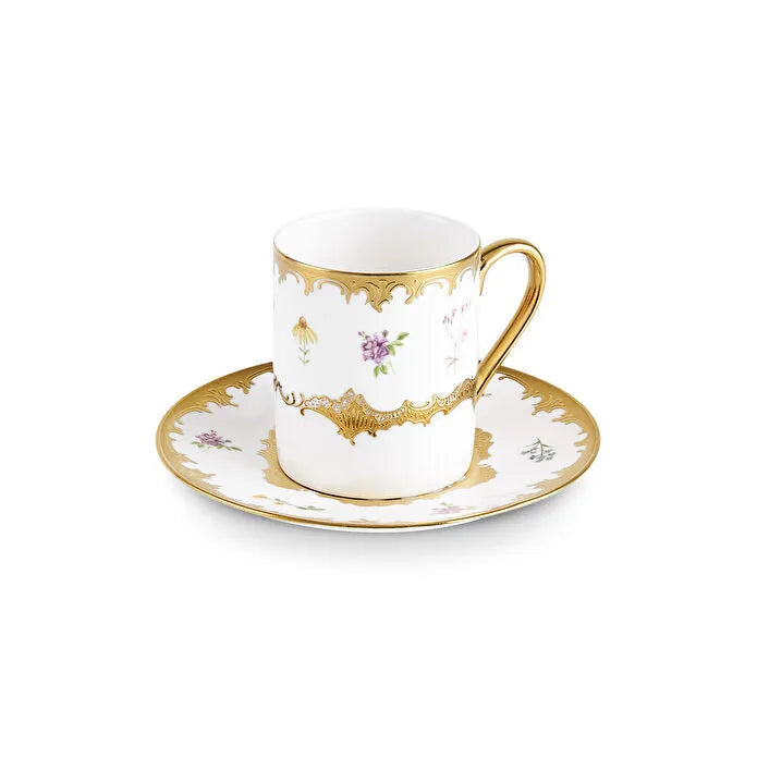 Karaca Bihter Kaffeetassen-Set für 6 Personen, 90 ml