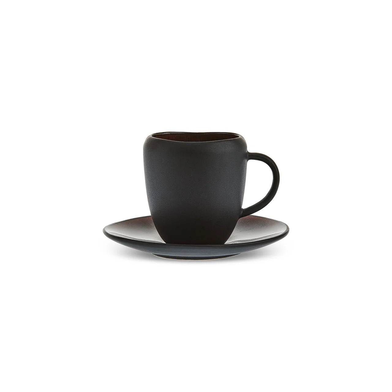 Karaca Earth Collection New Galactic 2-teiliges Kaffeetassen-Set, 100 ml, schwarz