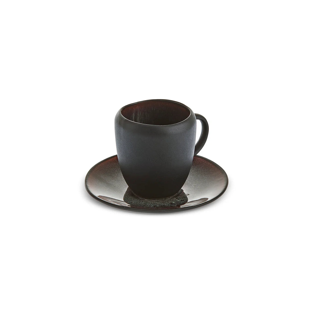 Karaca Earth Collection New Galactic 2-teiliges Kaffeetassen-Set, 100 ml, schwarz