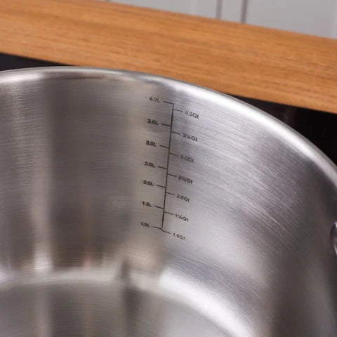 Karaca Elite Paslanmaz Çelik İndüksiyon Tencere & Kapak, 22 cm, Gümüş