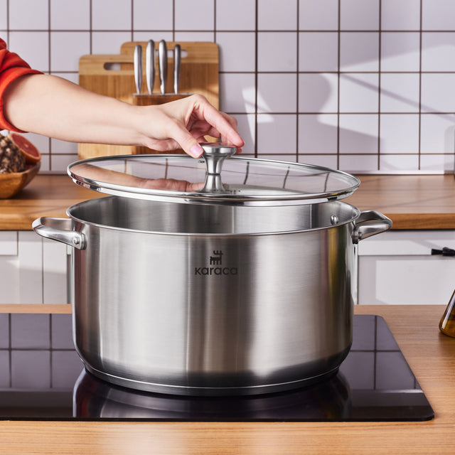 Karaca Elite Steel Tencere 34cm 15.7L