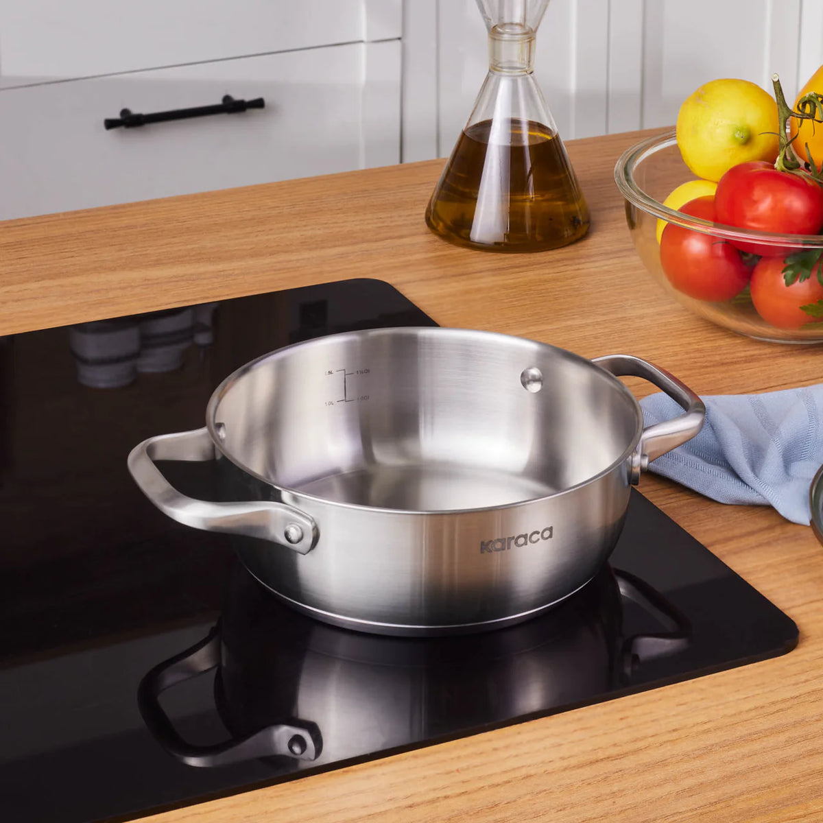 Karaca Elite, roestvrijstalen ondiepe pan, 20 cm