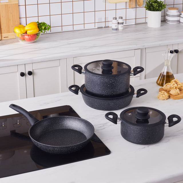 Karaca Nebula, ensemble de 7 casseroles en granit compatibles avec l'induction