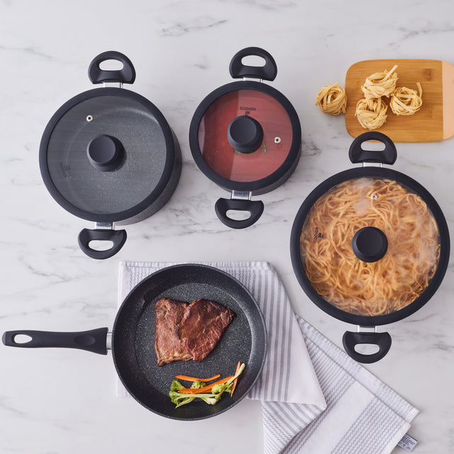 Karaca Nebula, ensemble de 7 casseroles en granit compatibles avec l'induction