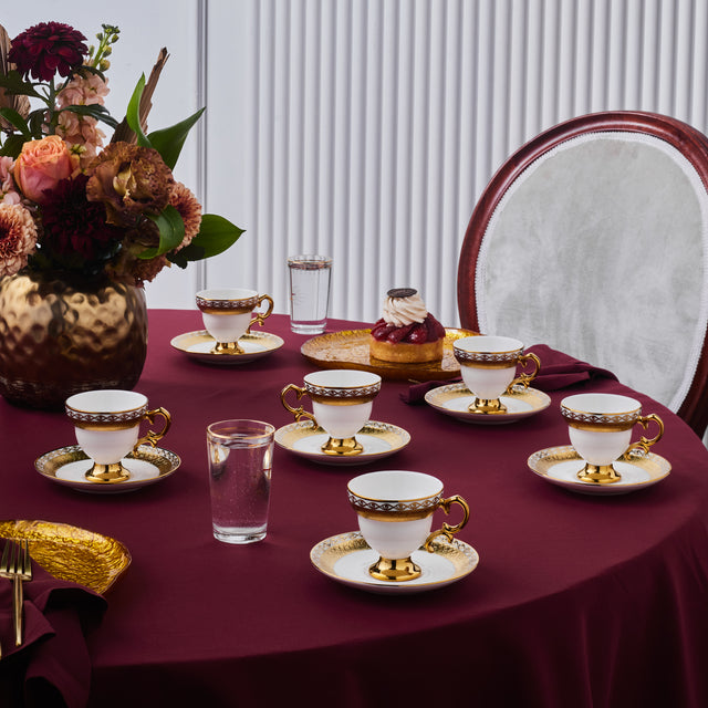 Karaca Hürrem koffiekopjesset voor 6 personen, 90 ml