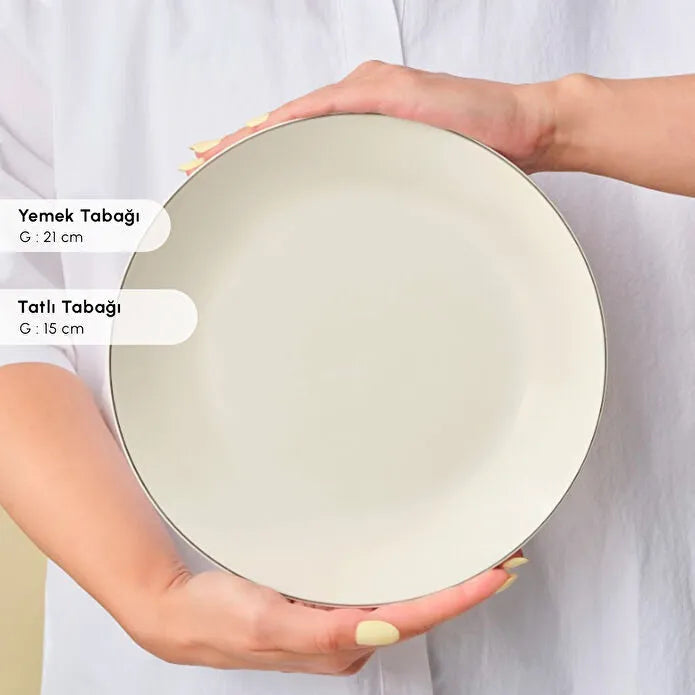 Karaca Elegance Bone Marcelo 26 Parça 6 Kişilik Kahvaltı Takımı Platin