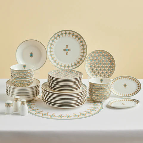 Karaca Forever Bone Dorothy, 53-Delig Dinerservies Voor 12 Personen