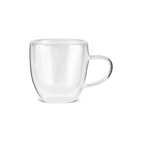 Karaca Olivier 6 kişilik 6 parçalı çift cidarlı espresso ve Türk kahve fincanı seti, 80 ml, şeffaf