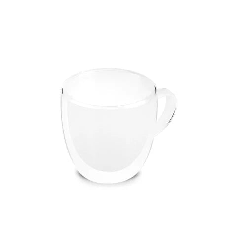Karaca Olivier 6 kişilik 6 parçalı çift cidarlı espresso ve Türk kahve fincanı seti, 80 ml, şeffaf