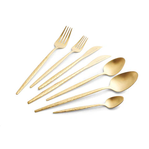 Karaca Callisto Besteckset für 12 Personen, 84-teilig, Gold