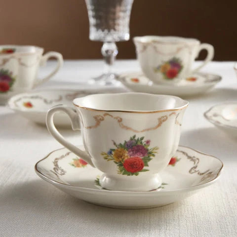 Karaca Antique 4-delige theeservies voor 2 personen, 200 ml