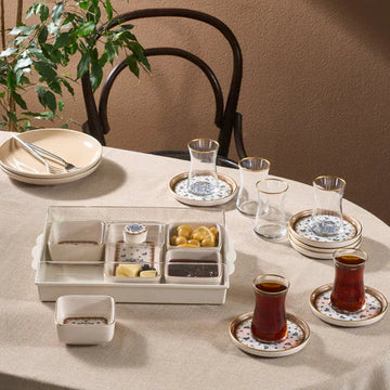 Karaca Elena 7 Parça Seramik Kahvaltı Takımı, Çok Renkli