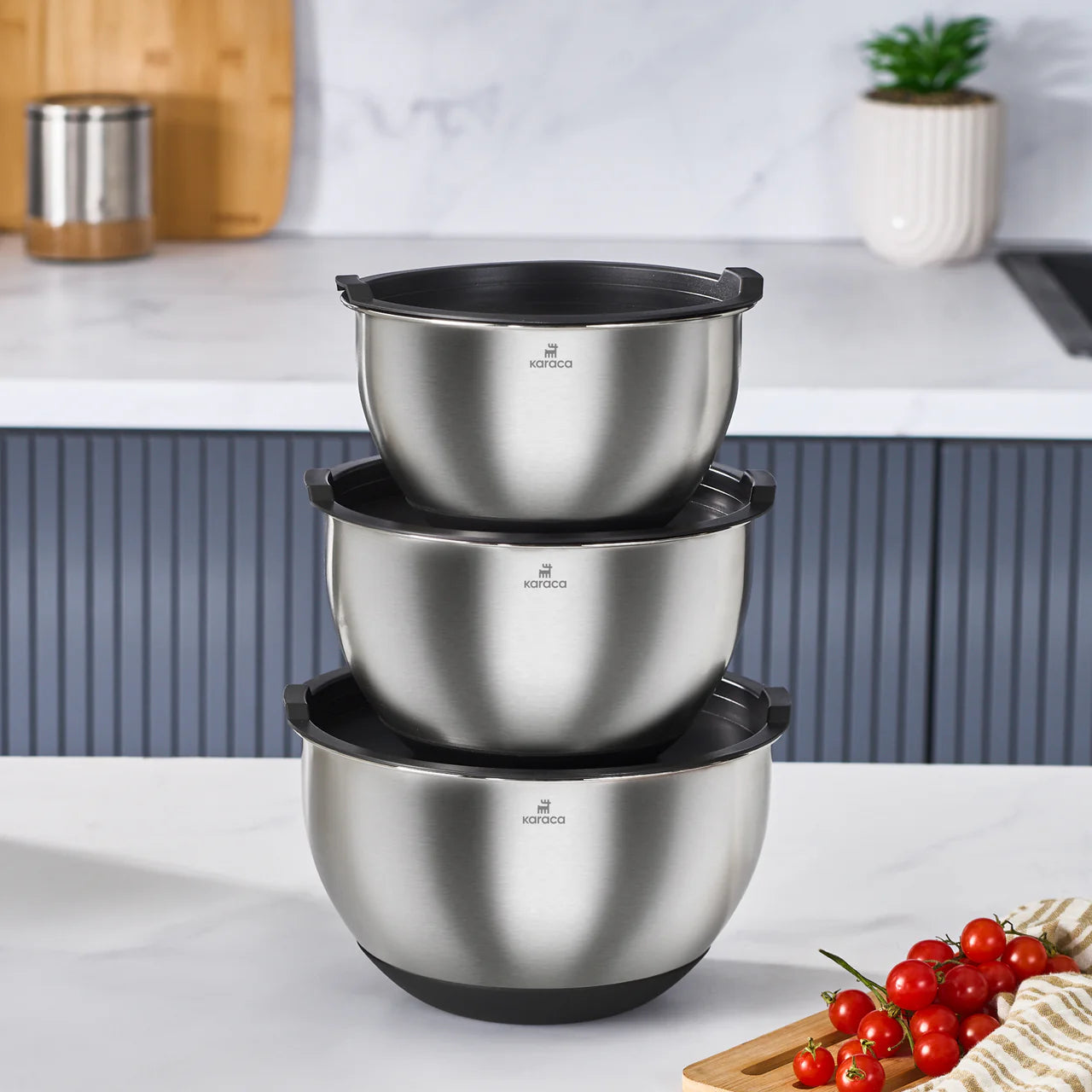 Lot de 3 mixeurs Karaca Blendbox, en inox