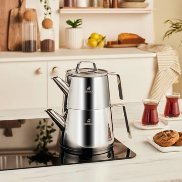 Karaca Steelina Çaydanlık Seti/Tea Pot Set