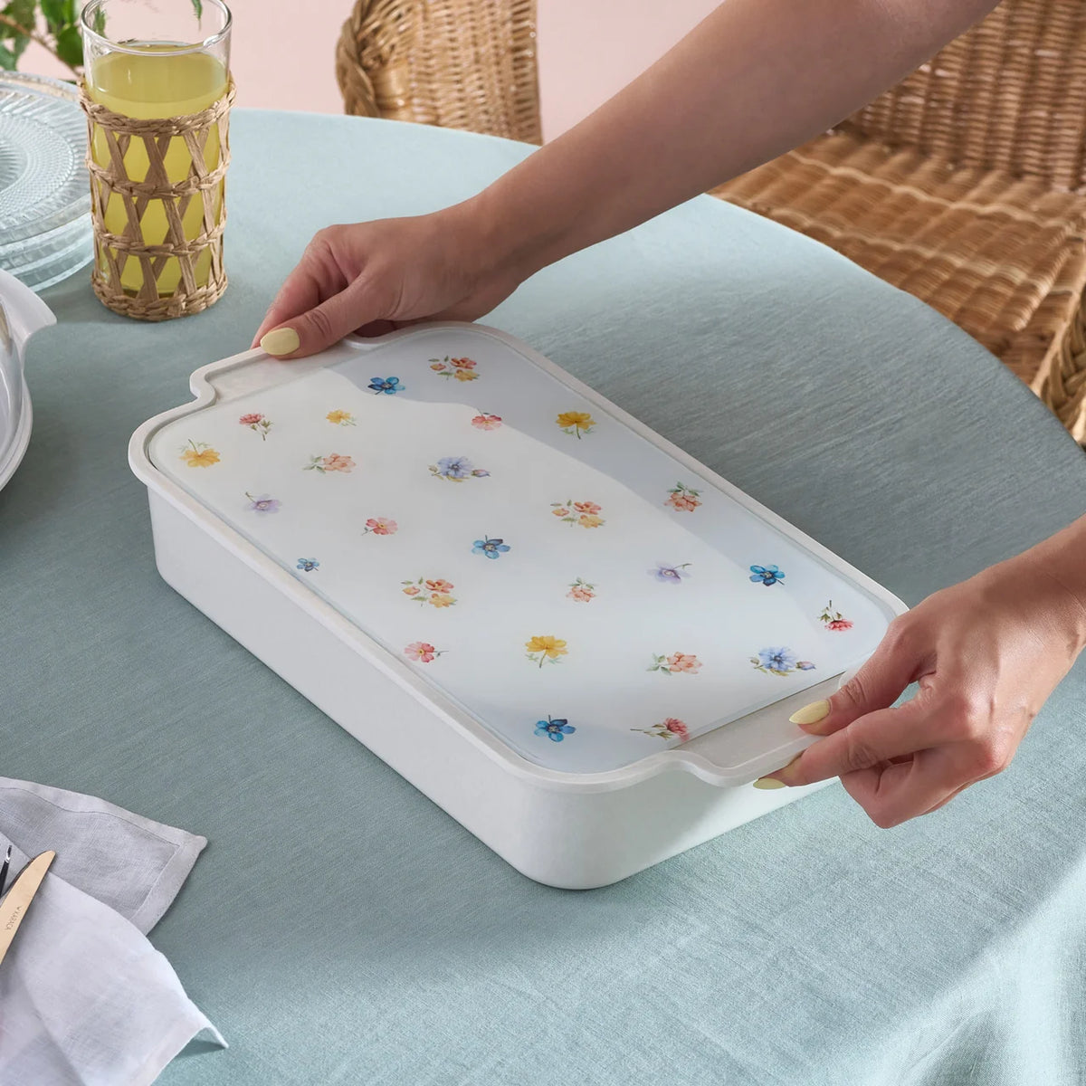 Karaca Fleur Pasta Tabağı, 35 cm, Renkli