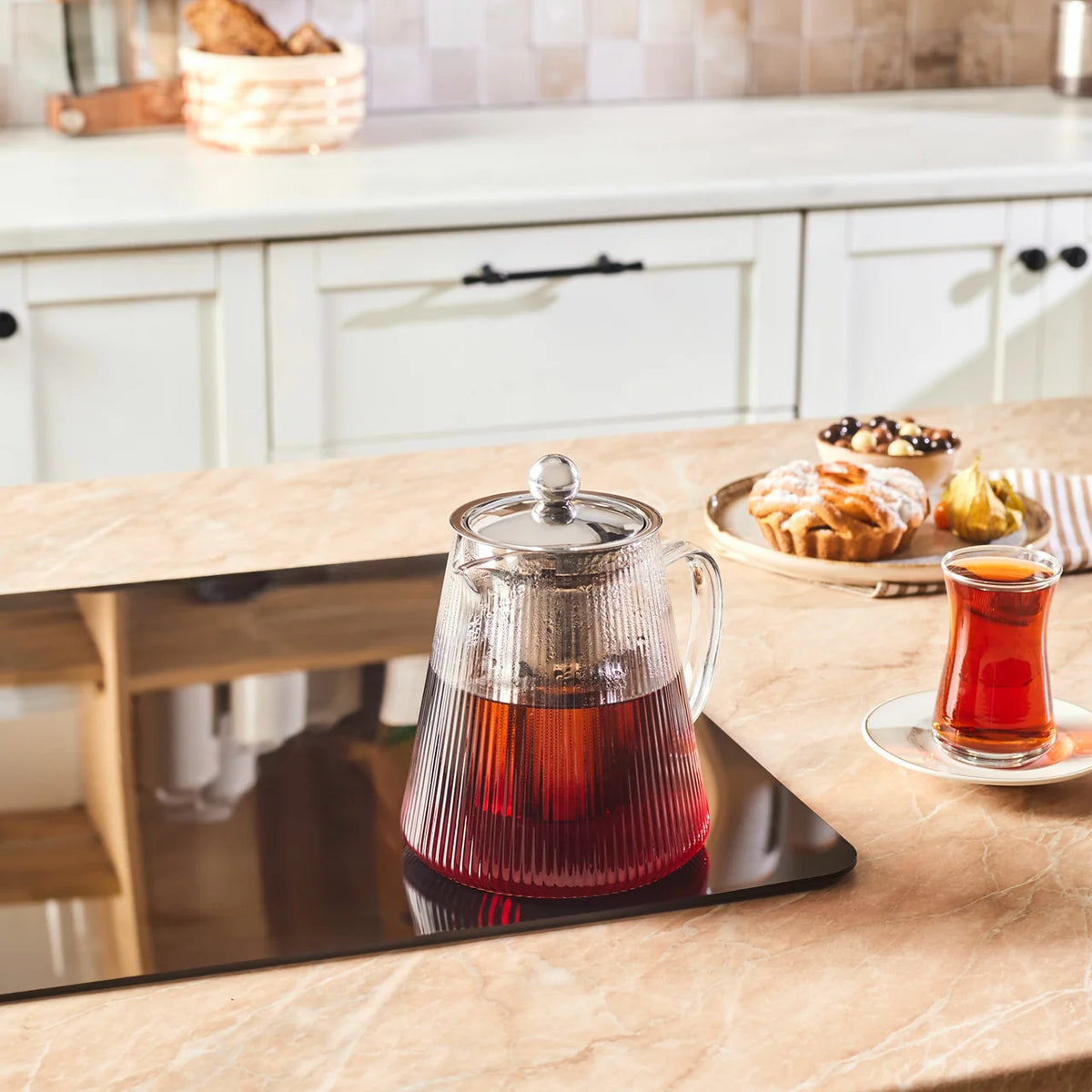 Karaca Lumira Borosilikat Cam Demlik, 1200 Ml