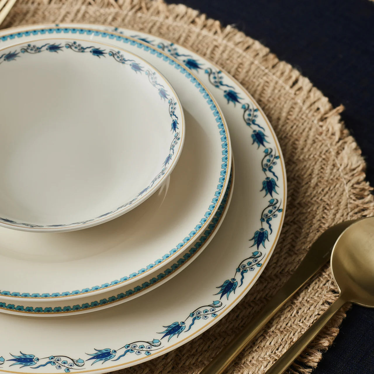 Karaca Forever Bone China İznik 24-teiliges Geschirrset für 6 Personen, bunt