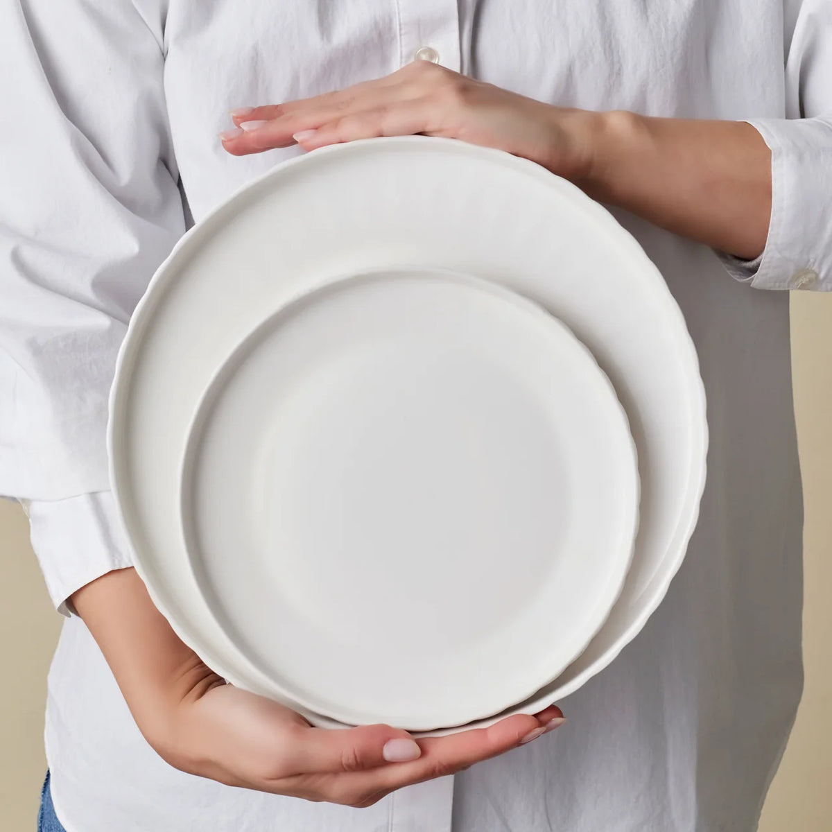 Karaca Stream Bone China Pumpkin 6 Kişilik 24 Parça Yemek Takımı, Beyaz