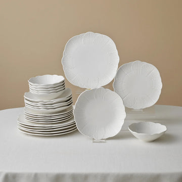 Karaca Bloom 6 Kişilik 24 Parça Bone China Yemek Takımı, Beyaz