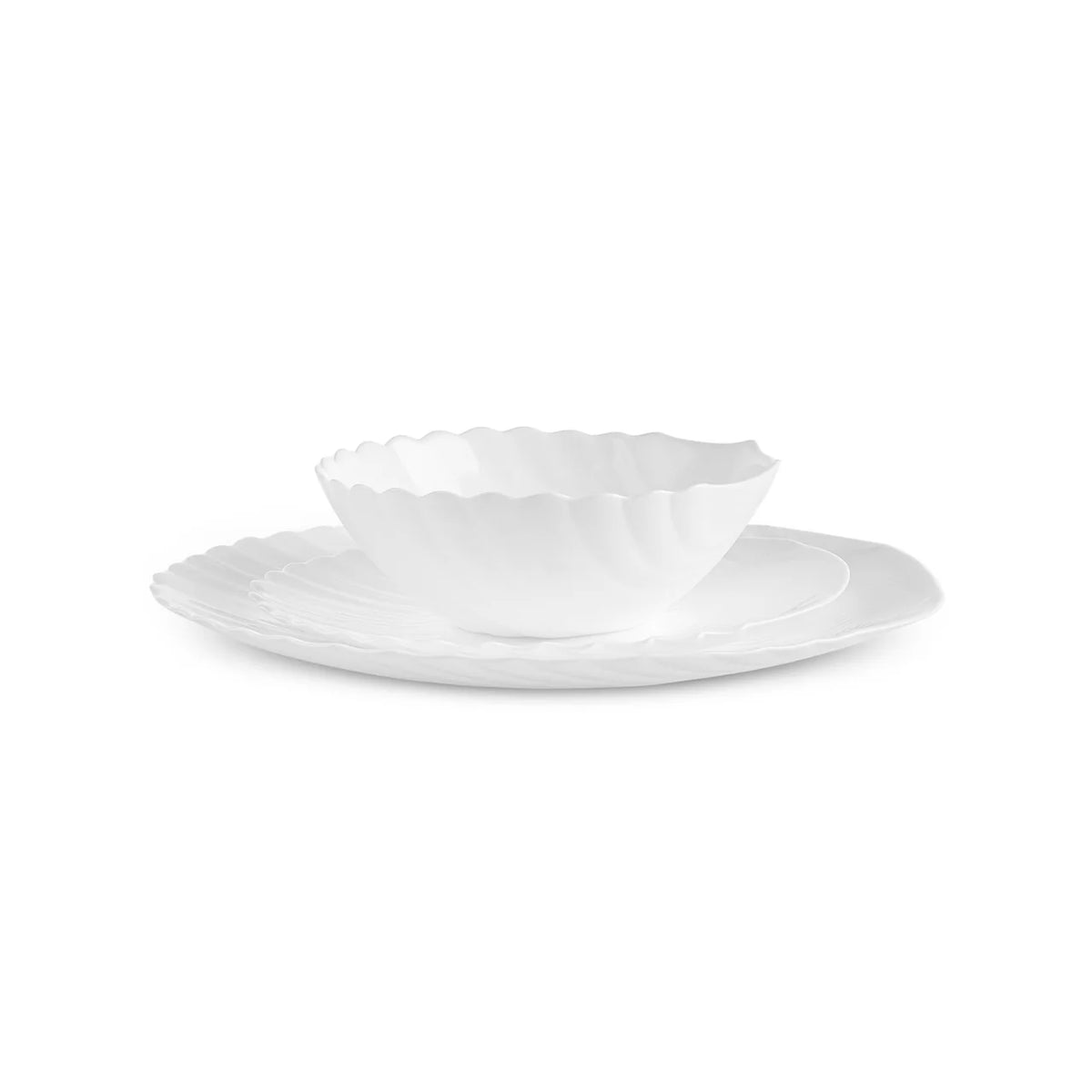 Karaca White Shell Opal Cam 18 Parça 6 Kişilik Yemek Takımı