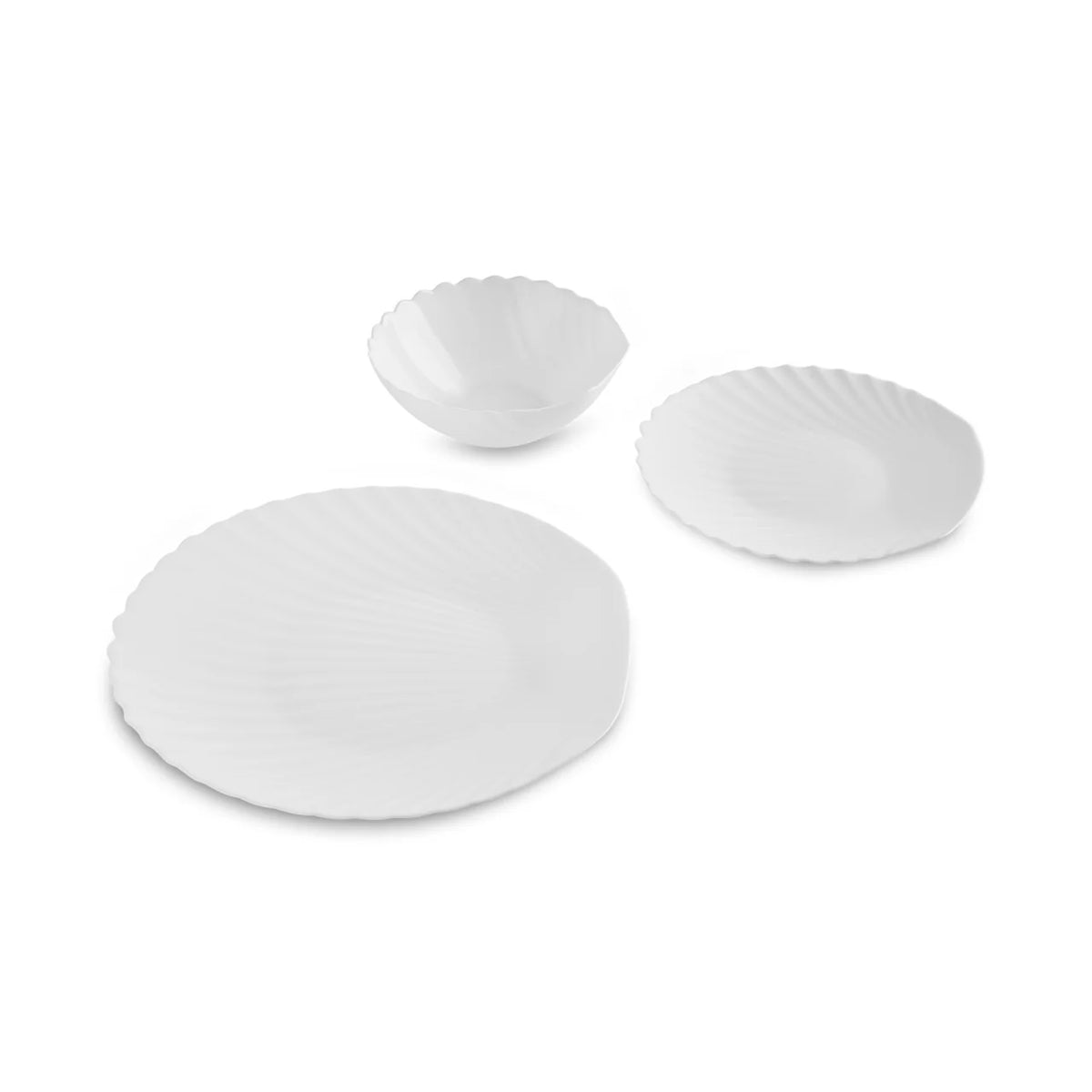 Karaca White Shell Opal Cam 18 Parça 6 Kişilik Yemek Takımı