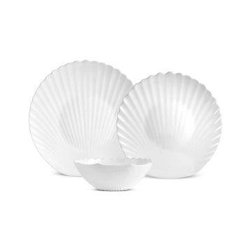 Karaca White Shell Opal Cam 18 Parça 6 Kişilik Yemek Takımı