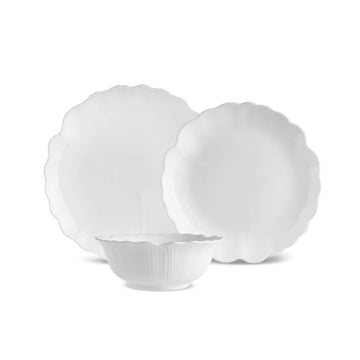 Karaca White Flower Opal glas 18-delig servies voor 6 personen