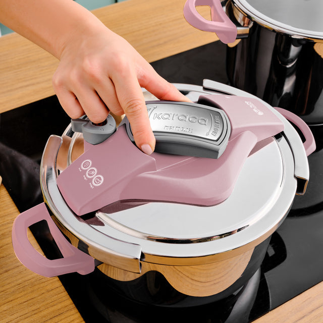 Karaca Perfect Pink Düdüklü Tencere Seti 4+6 Lt