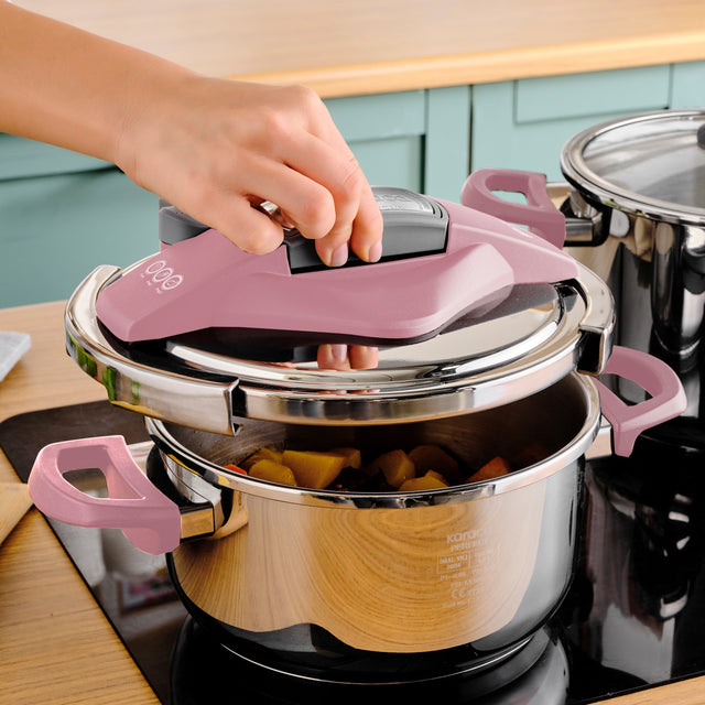 Karaca Perfect Pink Düdüklü Tencere Seti 4+6 Lt