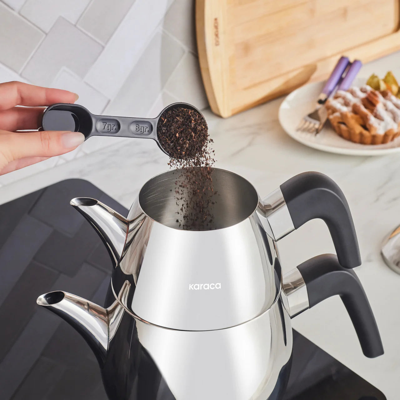 Karaca PowerSteel Pro 316+ Tokyo-theepot, medium