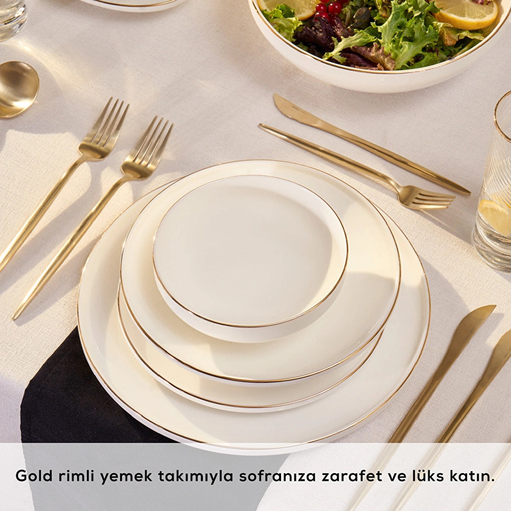 Karaca Red Carpet Collection Fine Bone Meridian 59 Parça 12 Kişilik Yemek Takımı Gold