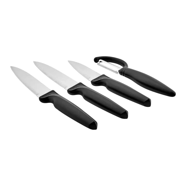 DR Inox Peel Set BLACK/4-teiliges Messerset in Schwarz