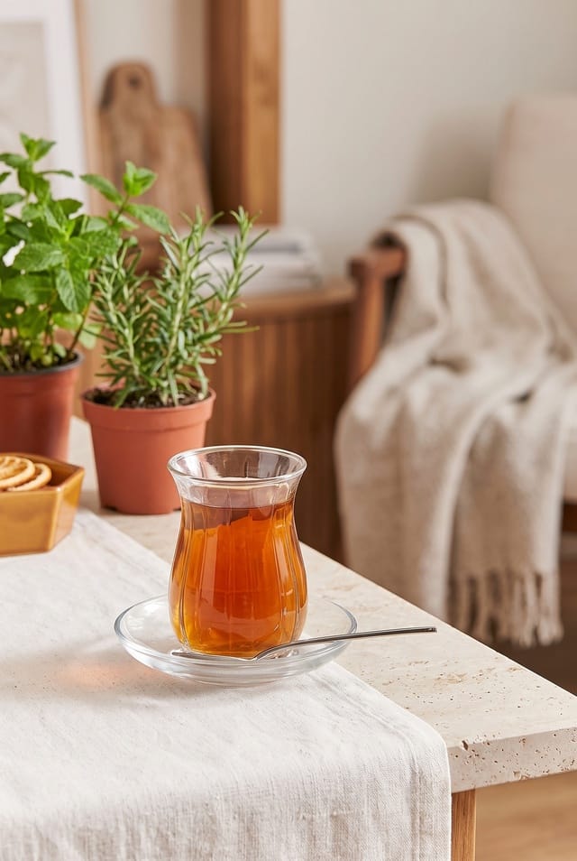 Juego de té Paşabahçe Linka de 12 piezas