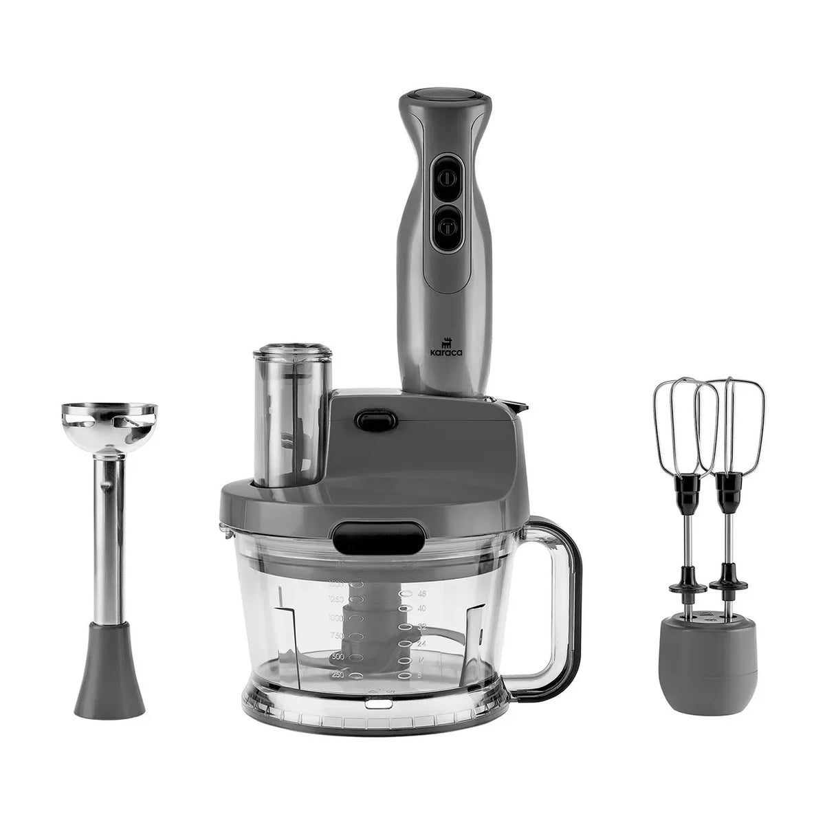 Karaca Pro-Multimax Mutfak Robotu, Space Gray, 2000 W