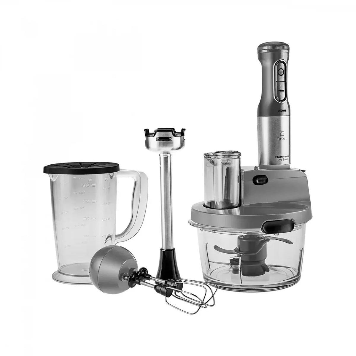 Karaca Mastermaid Prosteel Cam Mutfak Robotu, Uzun Blender, 2500 W, Galaxy Grey