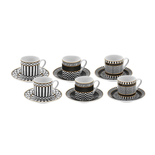Karaca Helenistik Koffiekopjesset voor 6 personen 85 ml