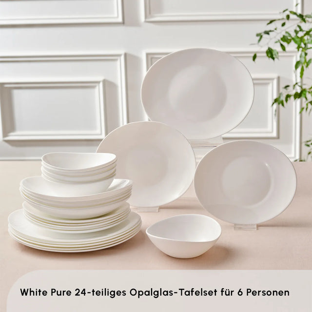 Servizio da tavola Karaca White Pure da 24 pezzi | Per 6 persone